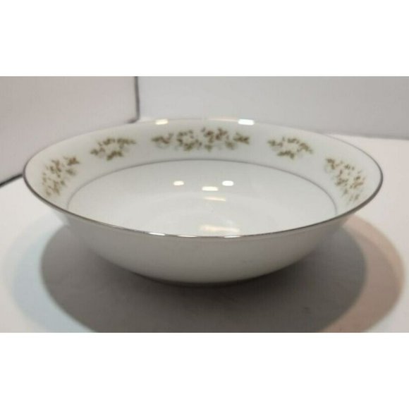 Vtg International Silver Company 326 "Springtime" Serving Bowl Silver Rim - Picture 2 of 10